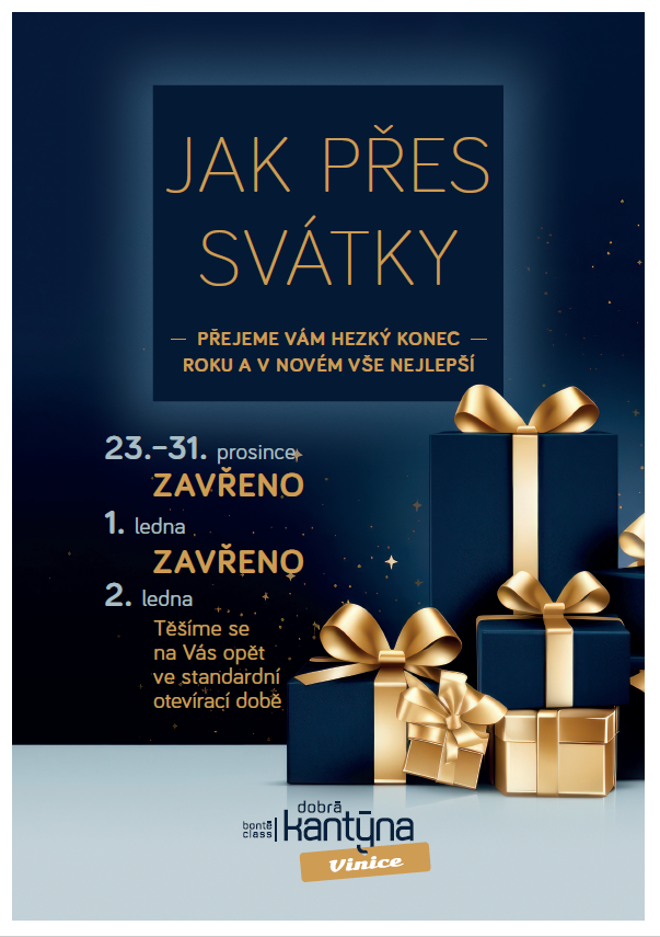 Vánoční otevírací doba 2024 - Vinice, Vápenka, Dělnická, Čerpačka